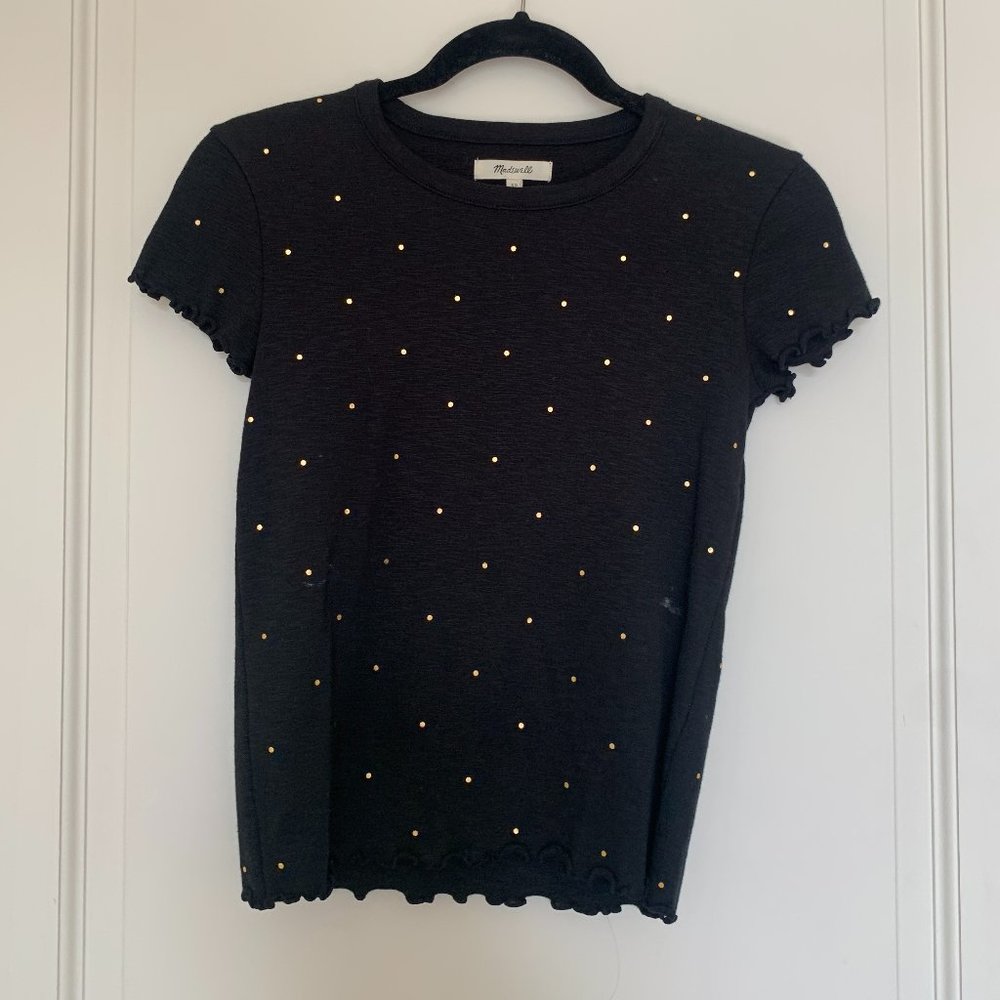 Madewell Baby Tee in Metallic Dot